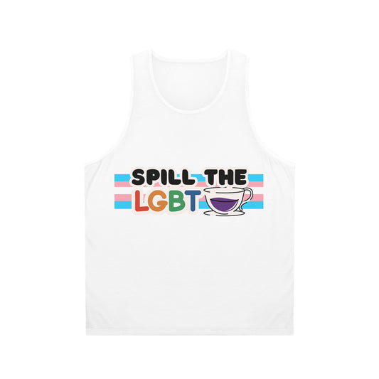 Spill the Tea Tank Top: White