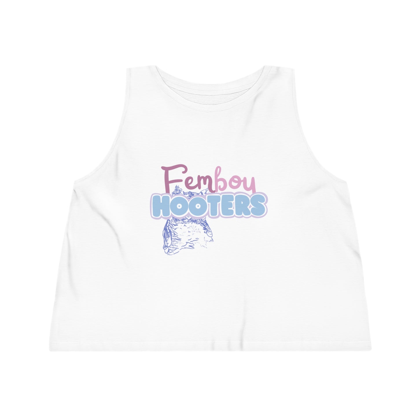 Femboy Hooters Crop Tank: Bigender