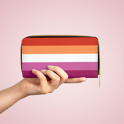 Community Lesbian Flag Zipper Wallet