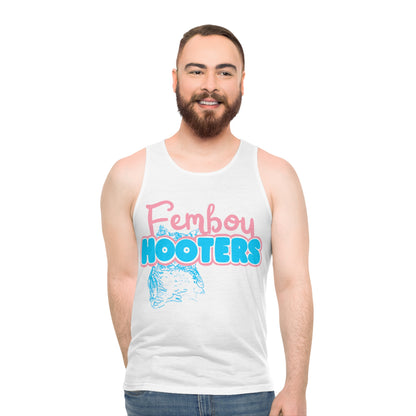 Femboy Hooters Tank: Trans Pride version