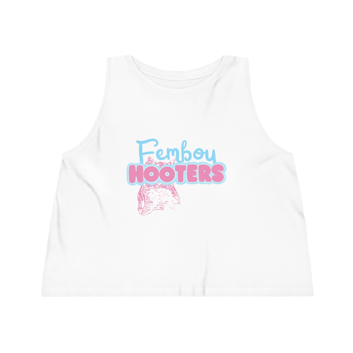 Femboy Hooters Crop Tank: Transmasc ver. 2