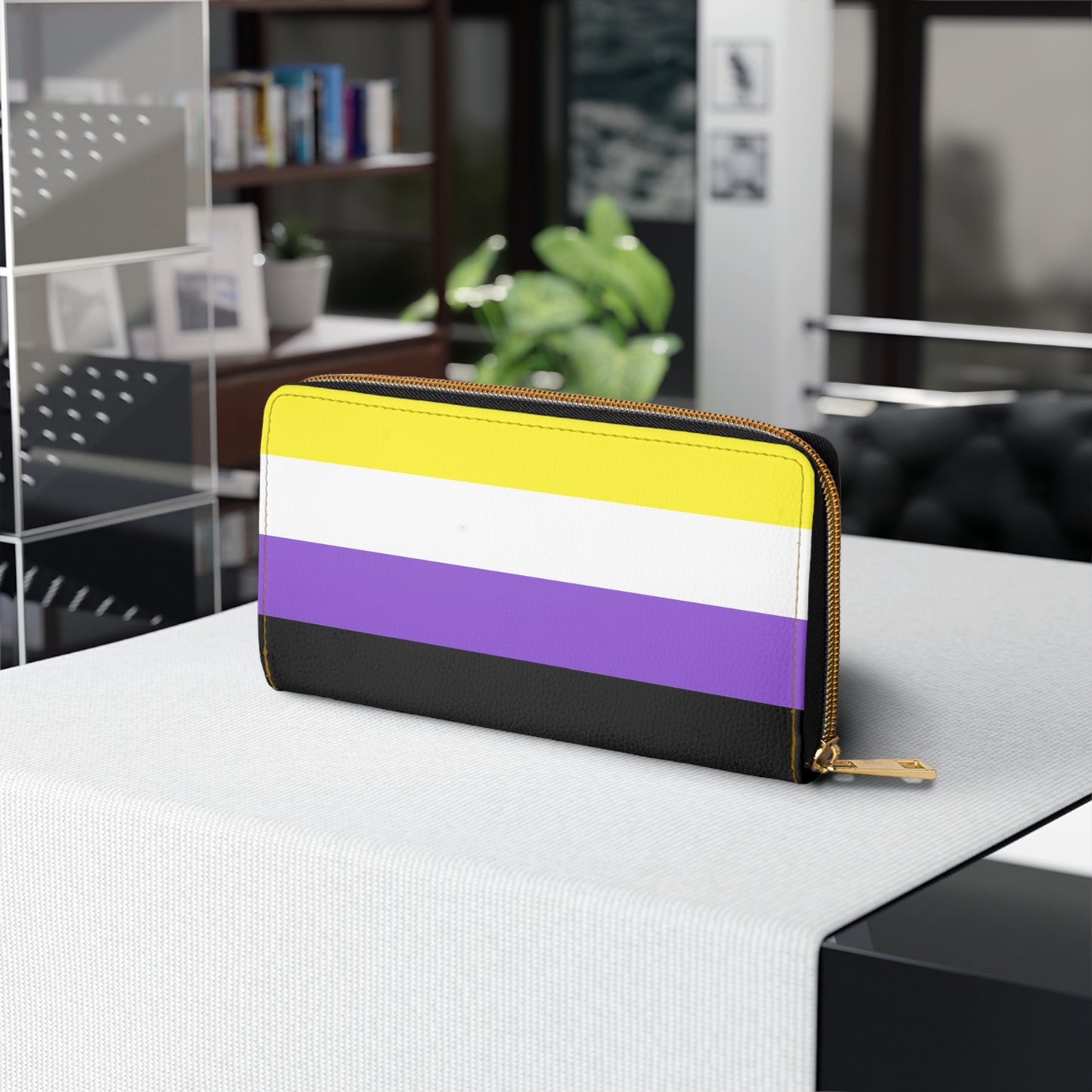 Bi-Nonbinary Pride Zipper Wallet