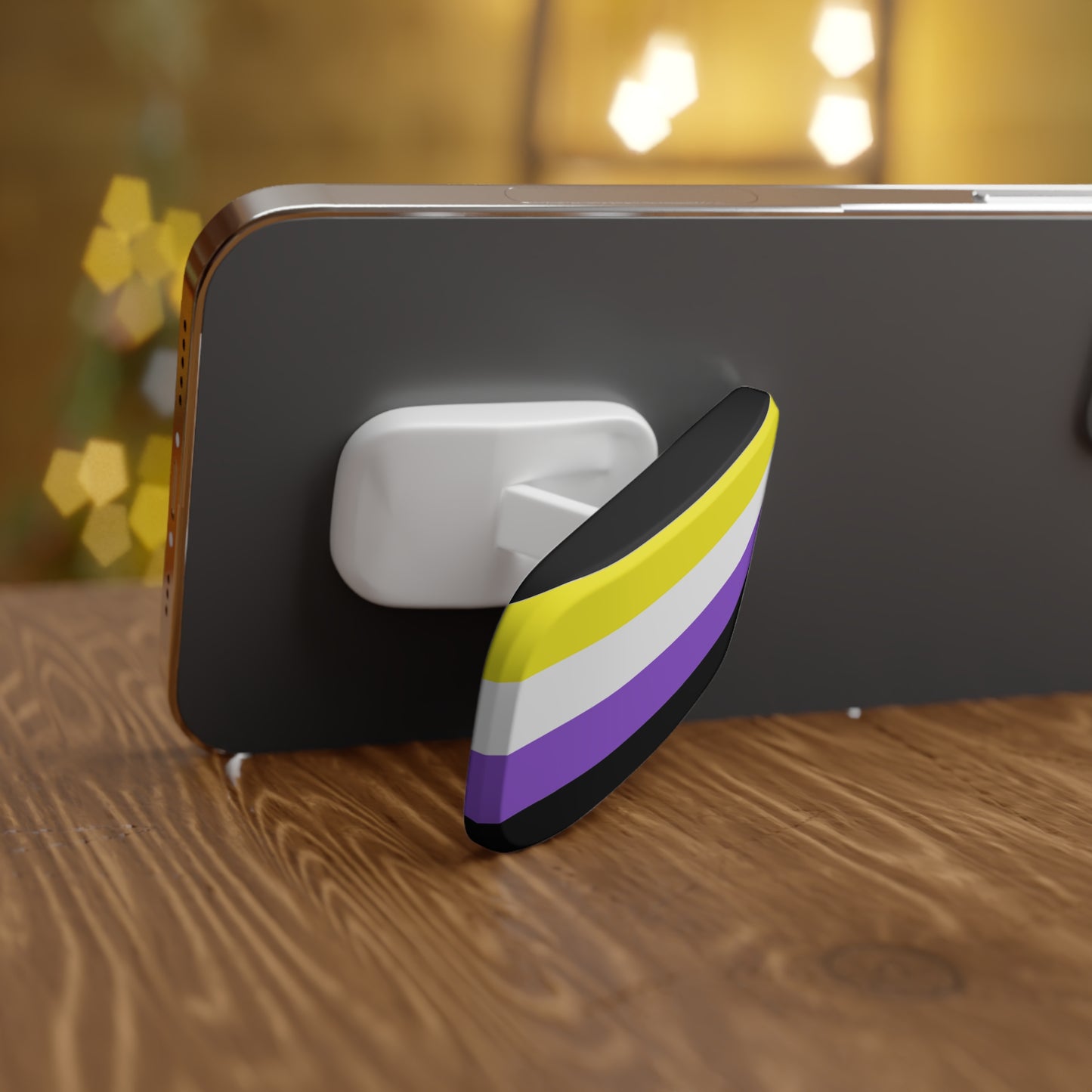 Nonbinary Pride Phone Click-On Grip