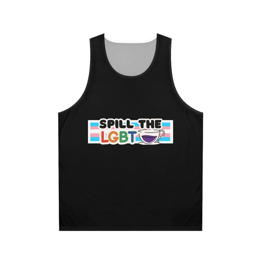 Spill the Tea Tank Top: Black