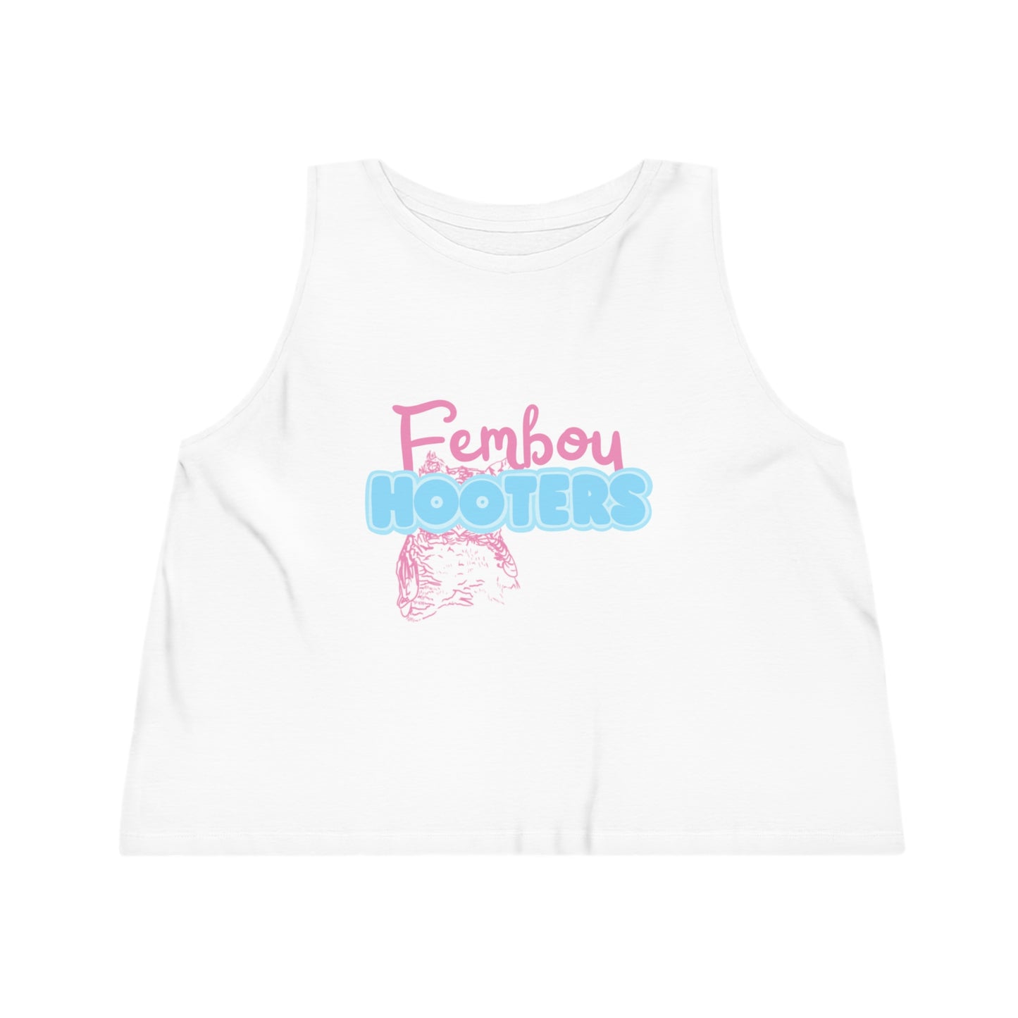 Femboy Hooters Crop Tank: Transmasc ver. 1