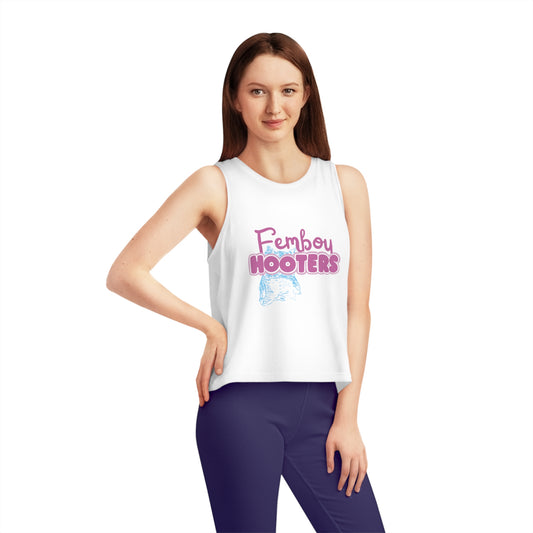 Femboy Hooters Crop Tank: Femboy Pride Edition