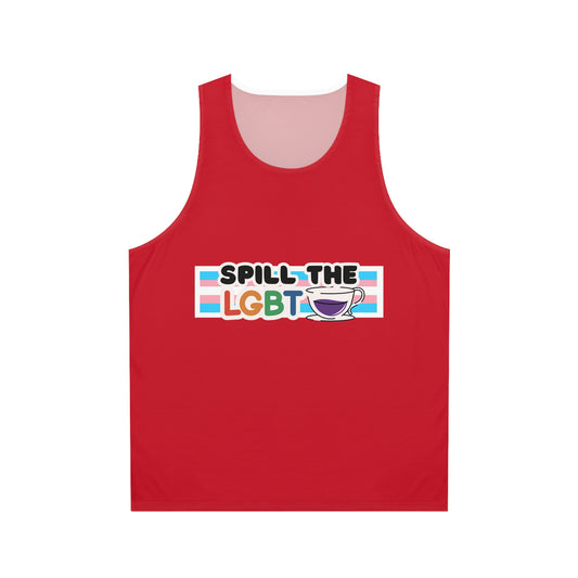 Spill the Tea Tank Top: Red