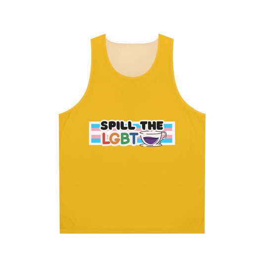 Spill the Tea Tank Top: Yellow