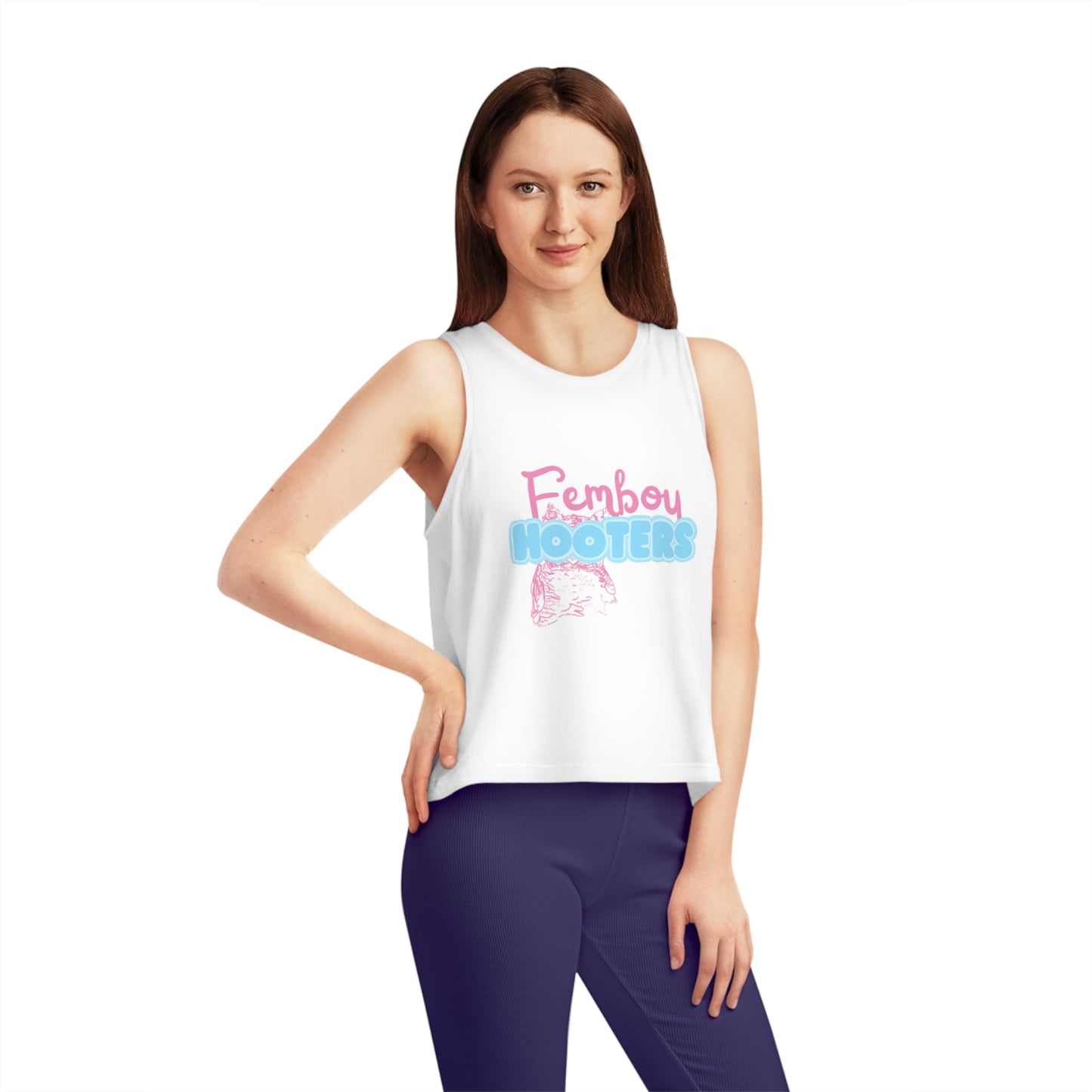 Femboy Hooters Crop Tank: Transmasc ver. 1