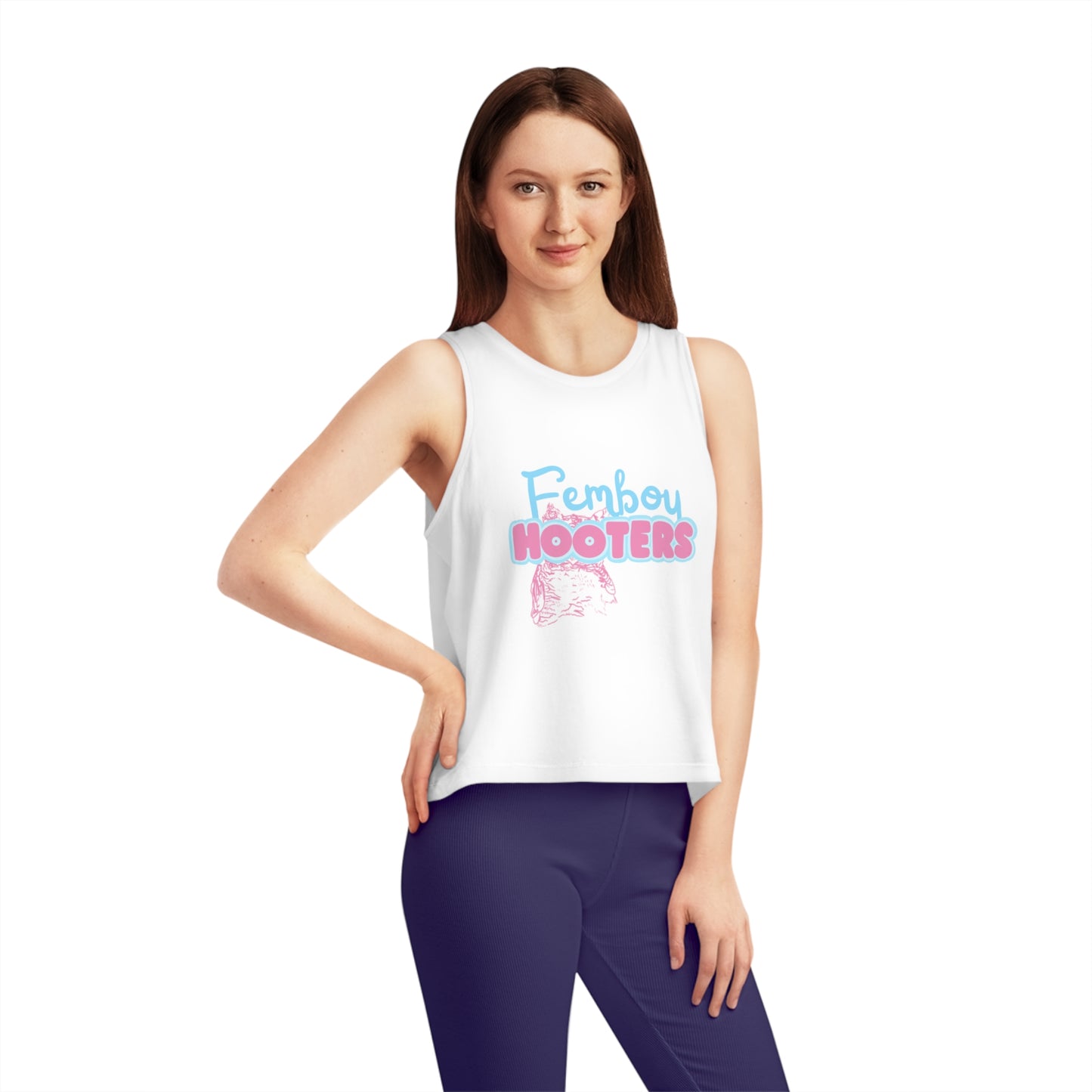 Femboy Hooters Crop Tank: Transmasc ver. 2