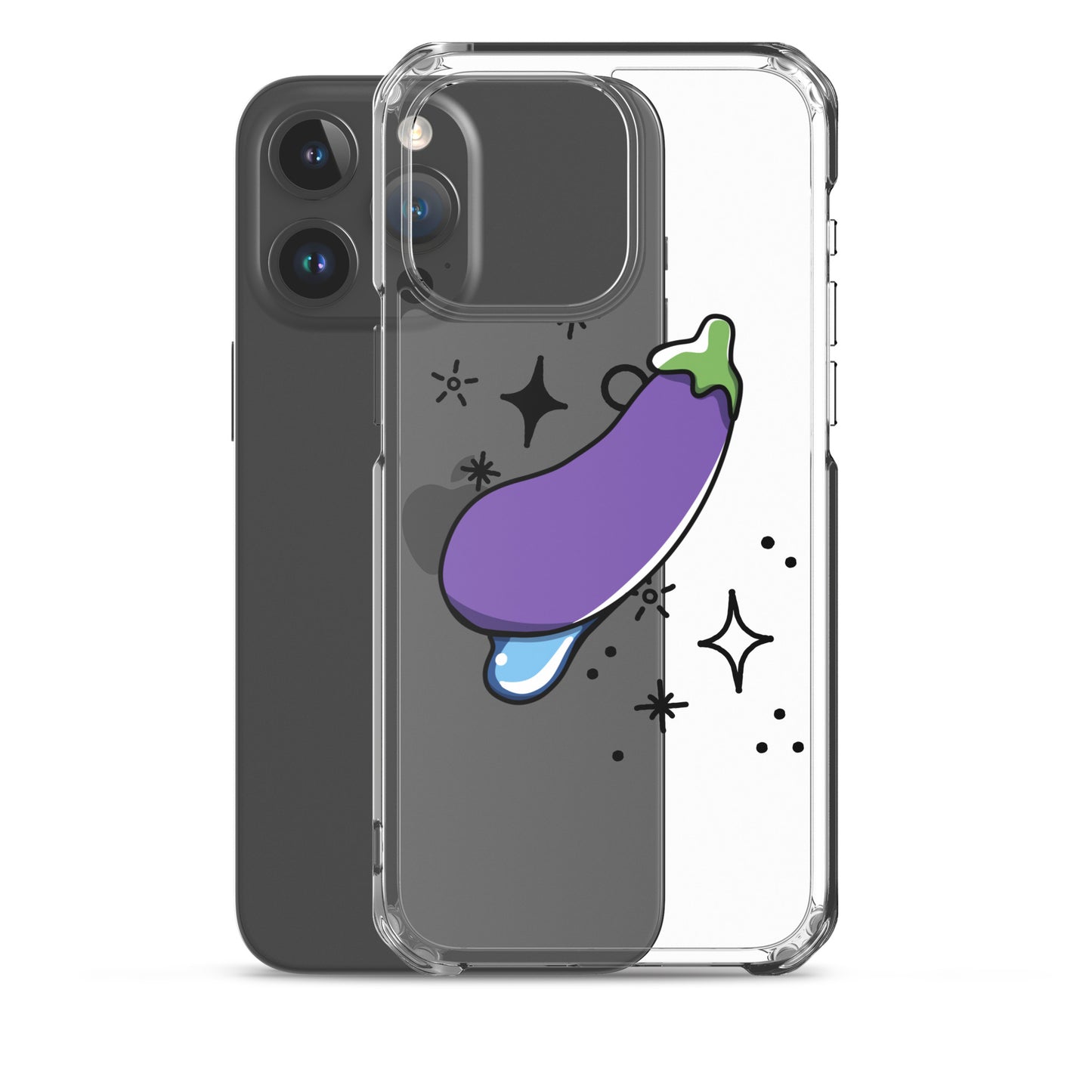 Eggplant Clear Case for iPhone®