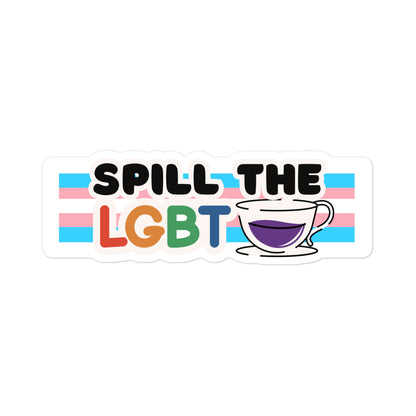 Spill the LGBTea stickers