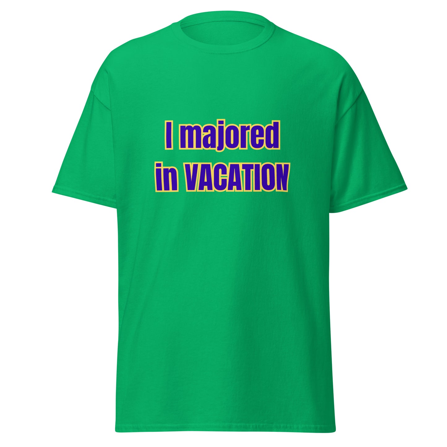 "I majored in Vacation" tee