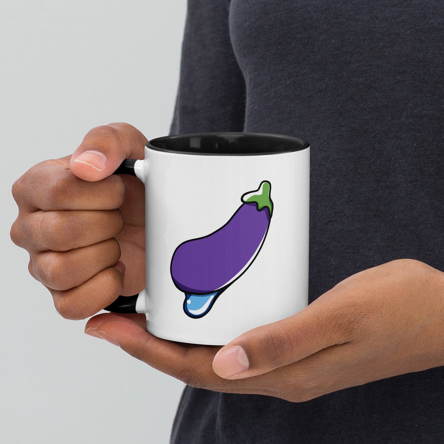 Eggplant Mug with Color Inside