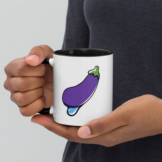 Eggplant Mug with Color Inside