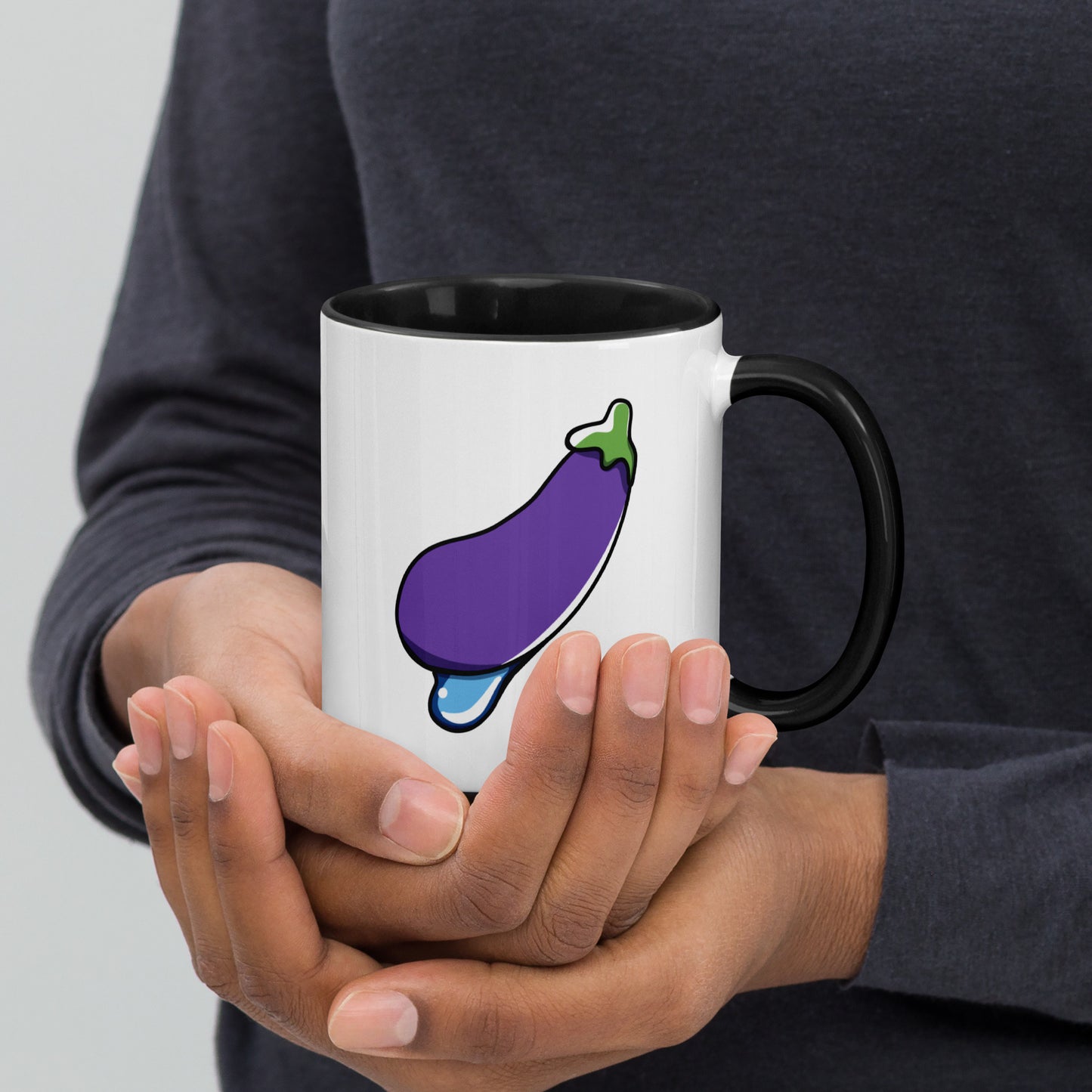 Eggplant Mug with Color Inside