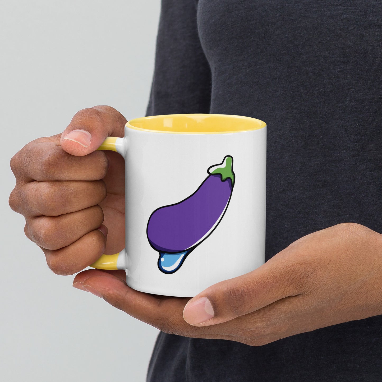 Eggplant Mug with Color Inside