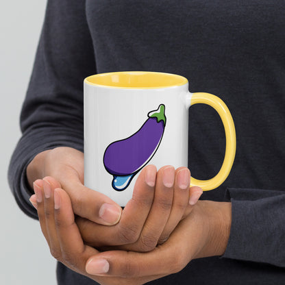 Eggplant Mug with Color Inside