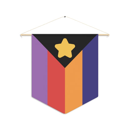 Disabled Nonbinary Sapphic Pride Pennant