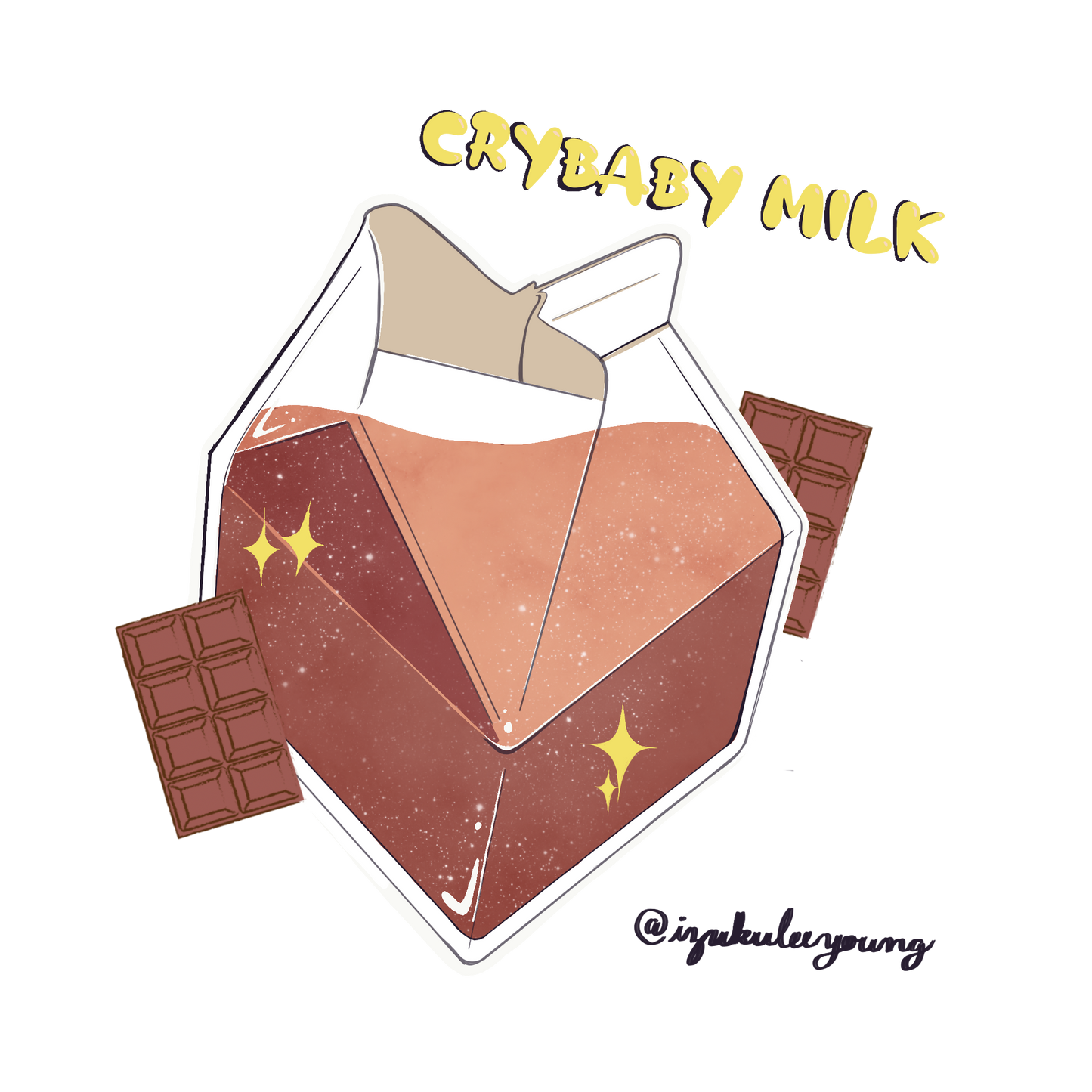 Crybaby Milk T-shirt: Chocolate