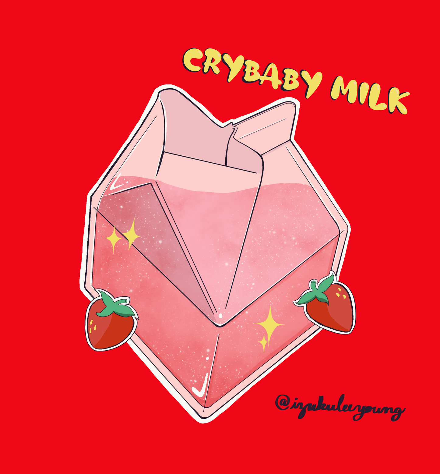 Crybaby Milk T-shirt: Strawberry