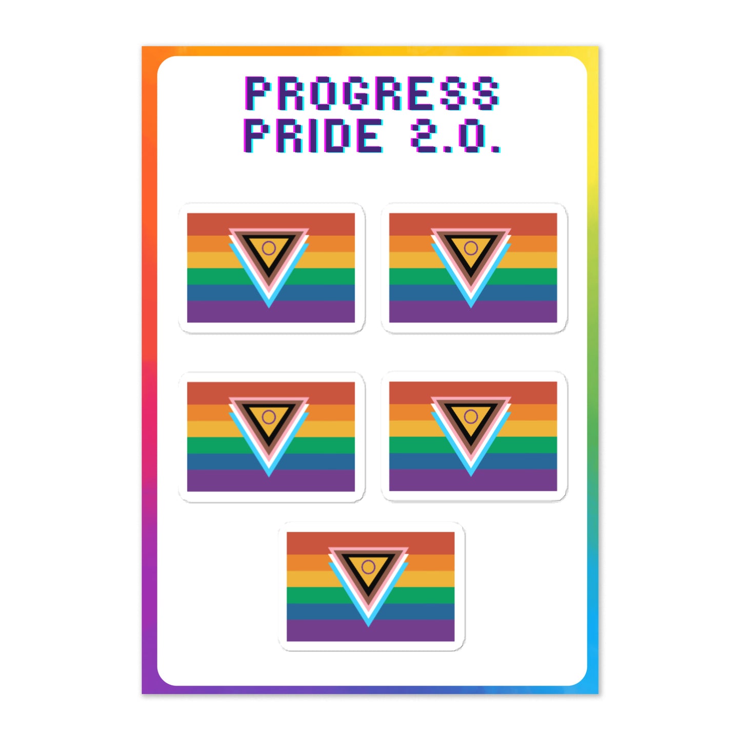 Progress Pride 2.0. Sticker sheet