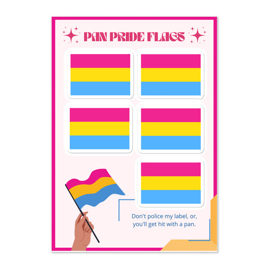 Pansexual Pride Flag Sticker Sheet