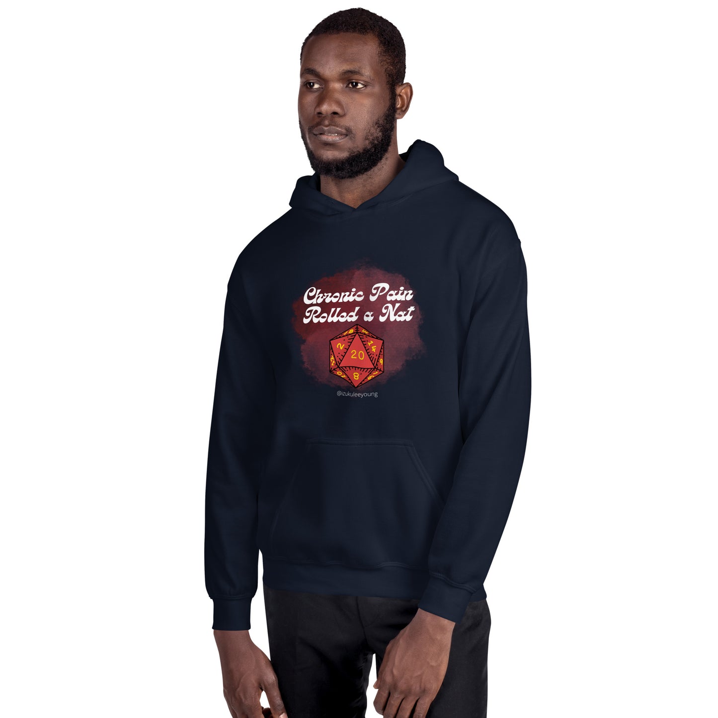 "Chronic Pain Rolled a Nat 20": Long Sleeved Hoodie