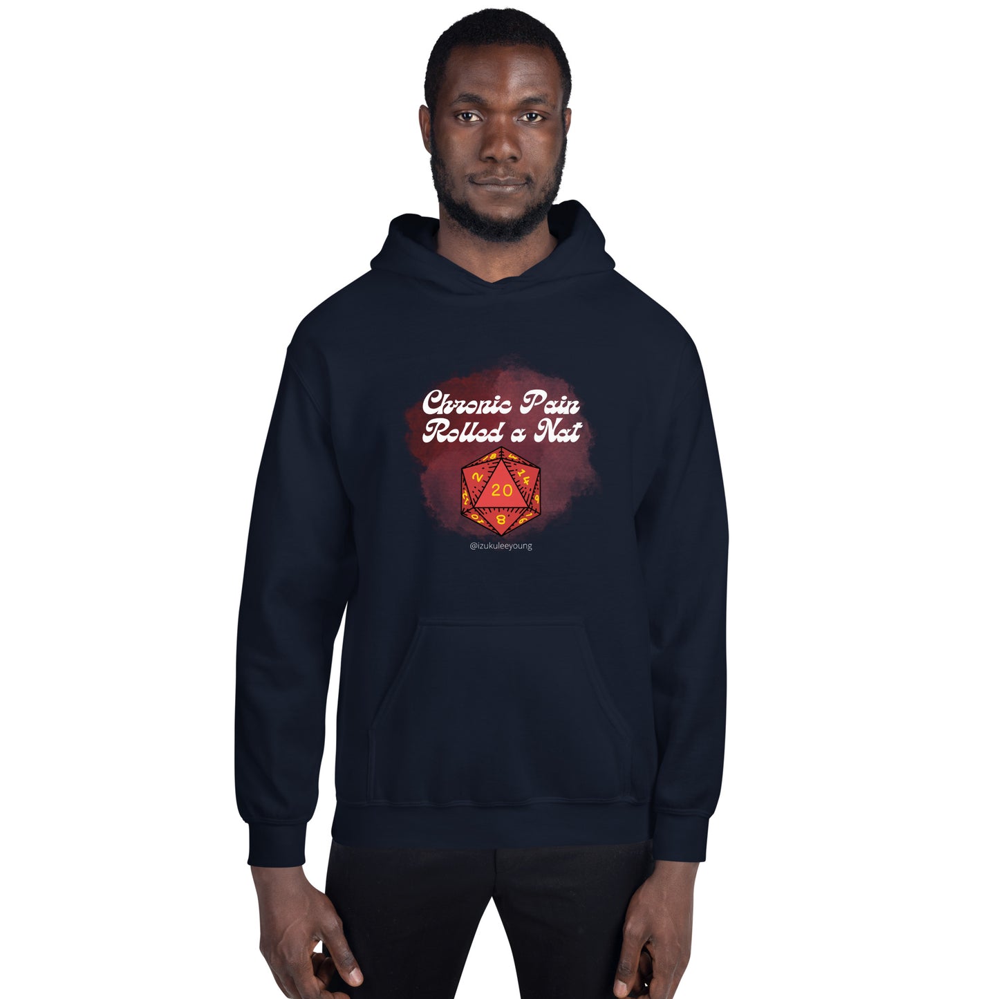 "Chronic Pain Rolled a Nat 20": Long Sleeved Hoodie