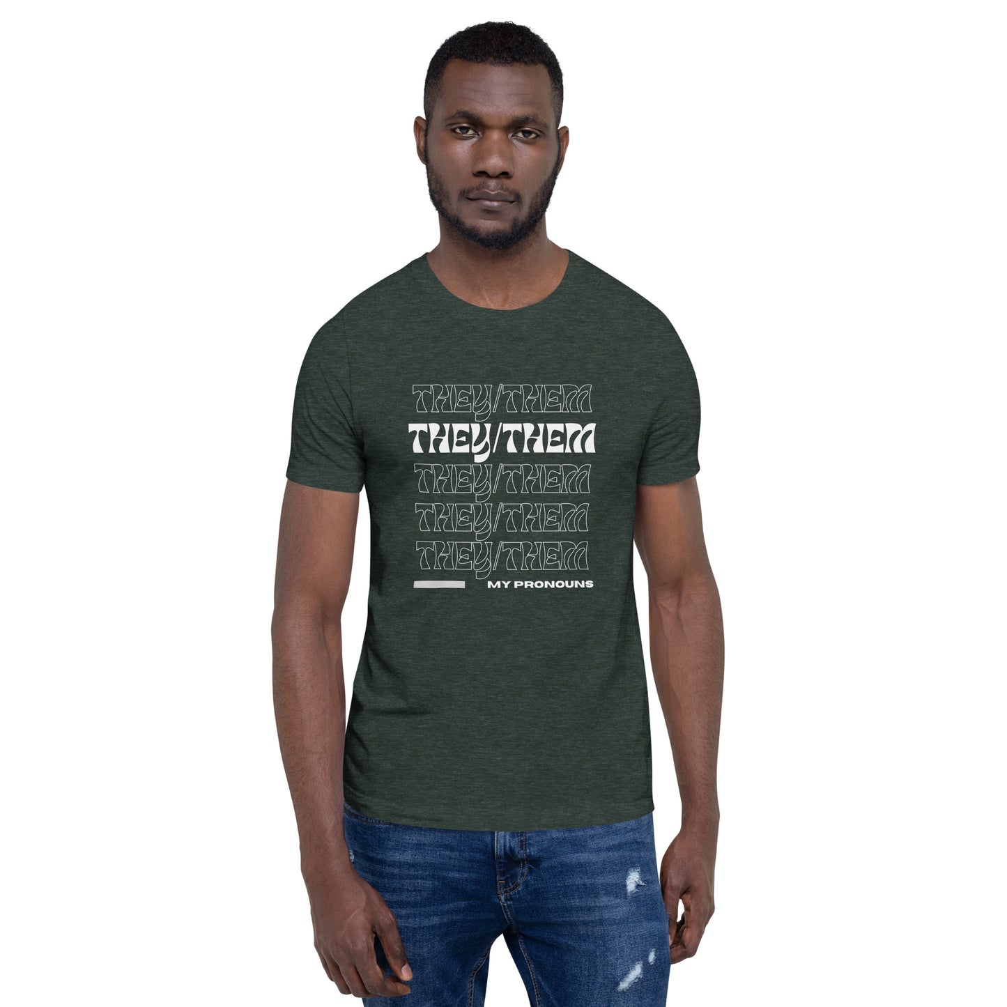 They/Them Prnoun Shirt: White Font