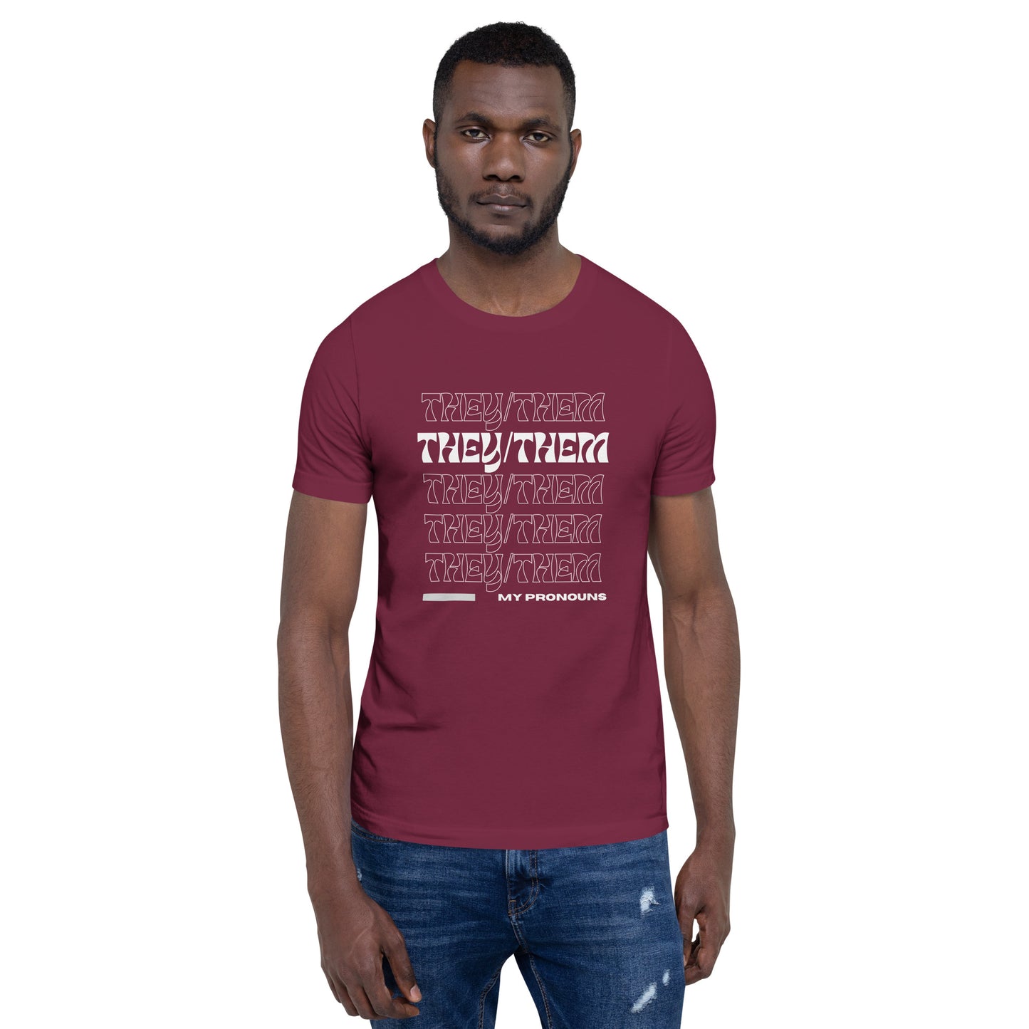 They/Them Prnoun Shirt: White Font