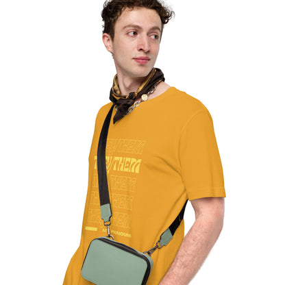 They/Them Prnoun Shirt: Yellow Font